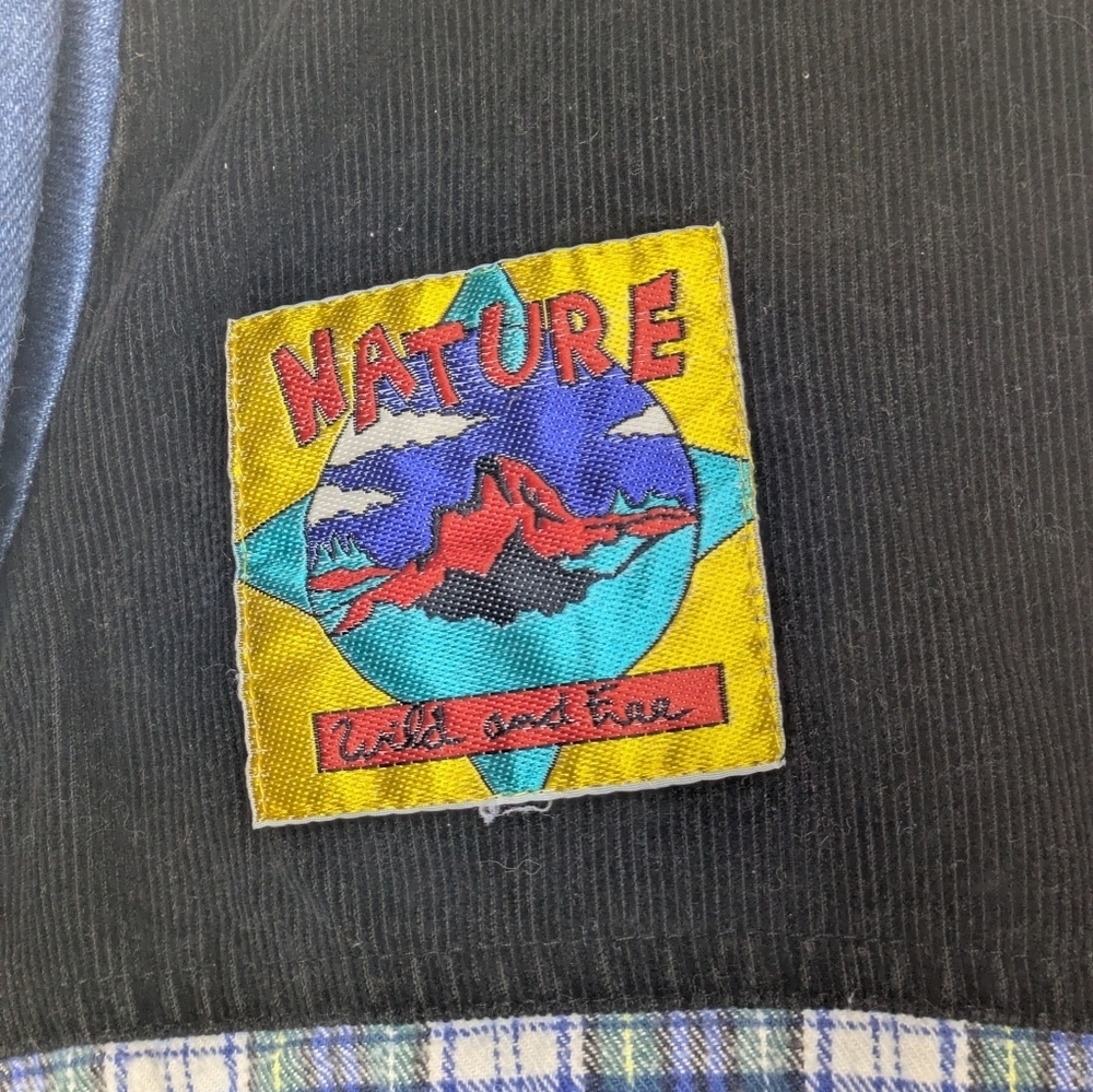Vintage Catton Candy Denim Plaid Nature Planet Romper 18m - Picture 4 of 6